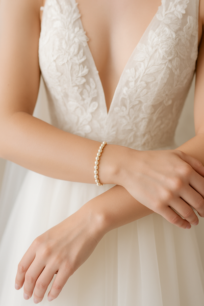 Bracelet en perle Élégance Nacrée