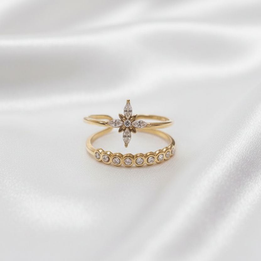 Bague étoile élégante une étoile précieuse