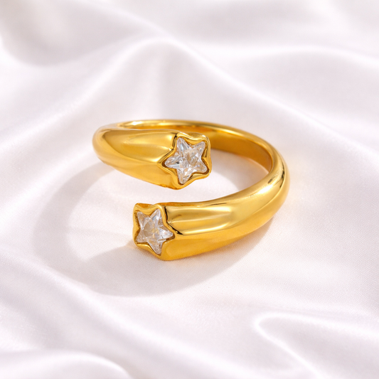 bague-etoile-ajustable-stellae-acier-inoxydable-dore-zirconium