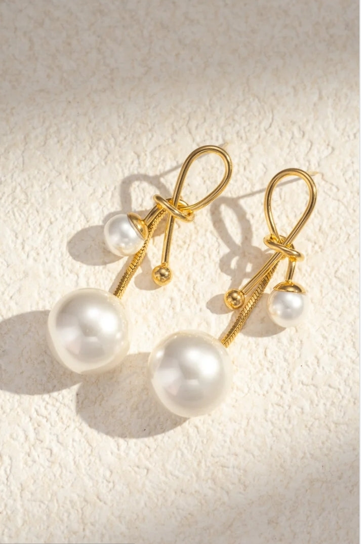 Boucles d’oreilles Enora avec perles – Harmonie éternelle