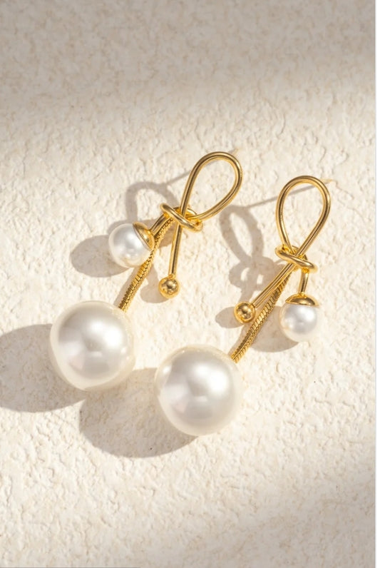 Boucles d’oreilles Enora avec perles – Harmonie éternelle