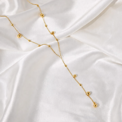 Collier Y Éloria en acier inoxydable doré avec perles, bijou élégant pour femme la merveille bijoux 