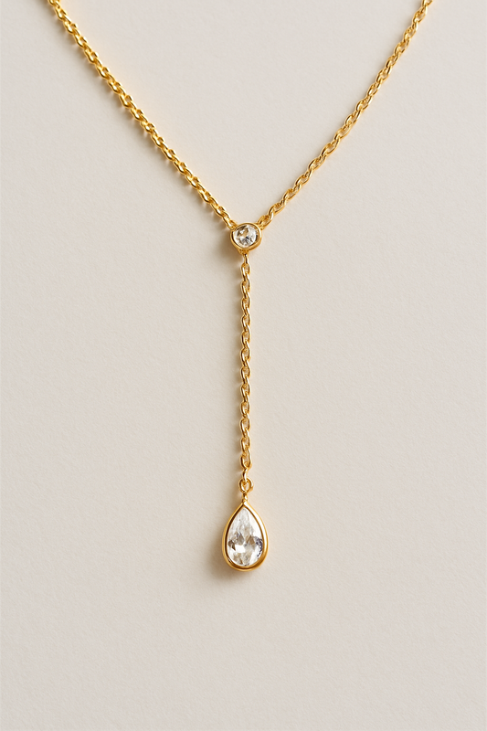 Collier de mariage Y “Aurora” – Bijou raffiné pour la mariée