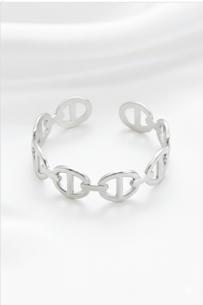 jonc en acier inoxydable aux maillons marine