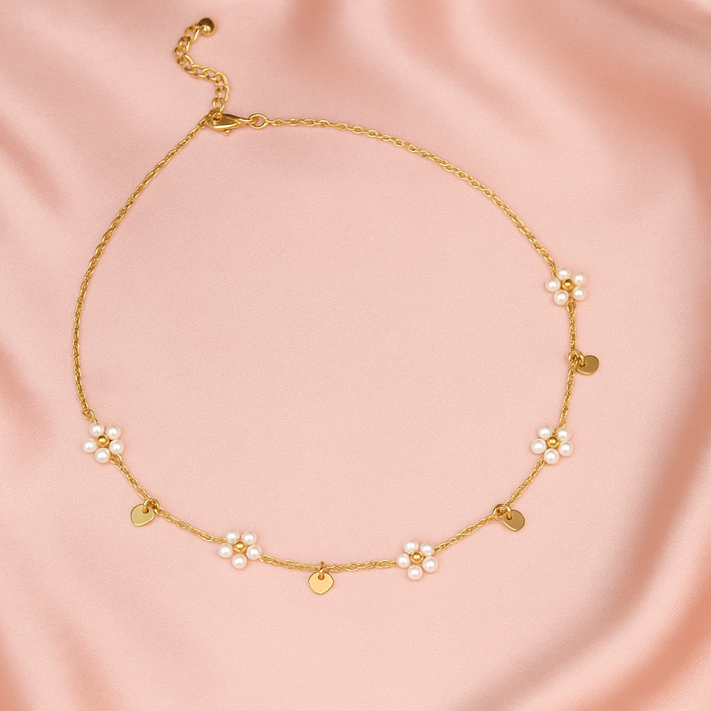 Collier bohème en acier inoxydable doré