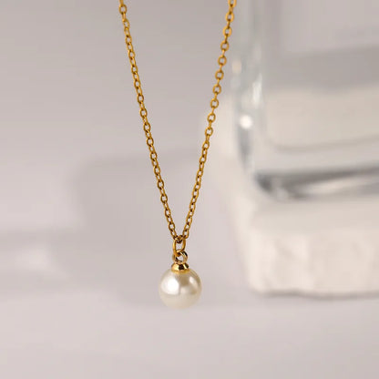 Collier Isaline pendentif perle & boucles d’oreilles assorties – Élégance intemporelle