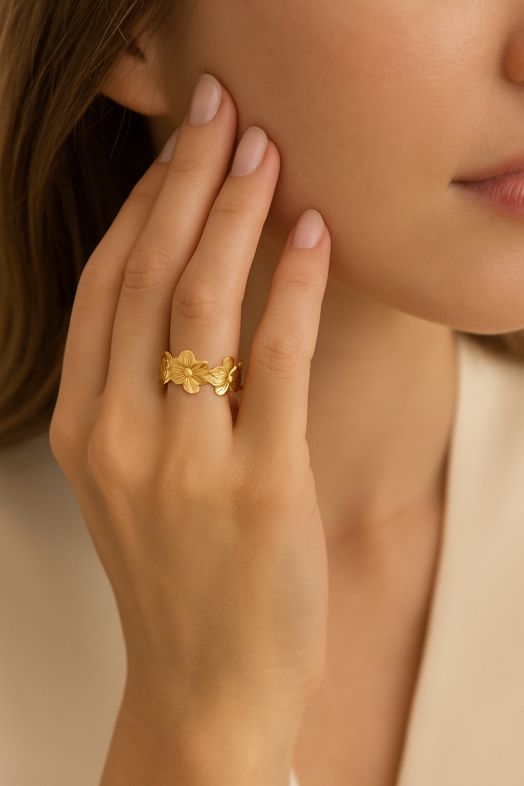 Bague Flora ajustable