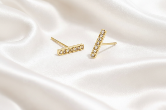 Boucles d'oreilles Stellar – serties de cristaux scintillants en  acier inoxydable