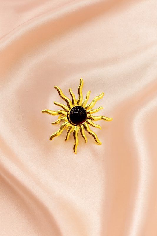 Bague réglable acier inoxydable soleil