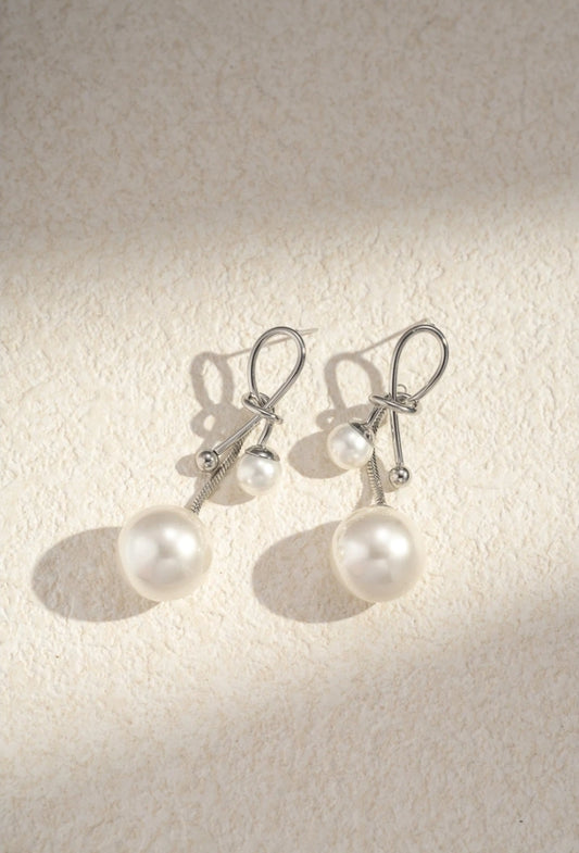 Boucles d’oreilles Enora avec perles – Harmonie éternelle